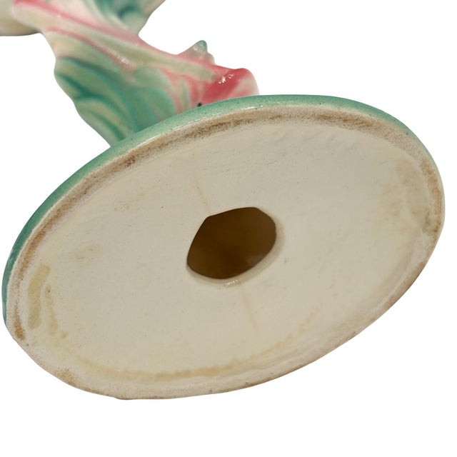 1950s Large 10" MCM California Pottery Ceramic Bashful Pink Flamingo Tabletop Statue For Sale - Image 9 of 10