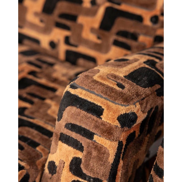 Vintage Velvet Lounge Chairs, 1970s, Set of 2 For Sale - Image 9 of 12