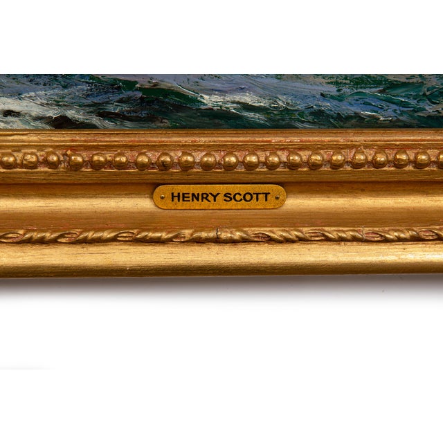 Seascape Painting of American Clipper Ship “Red Cloud” by Henry Scott For Sale - Image 6 of 11