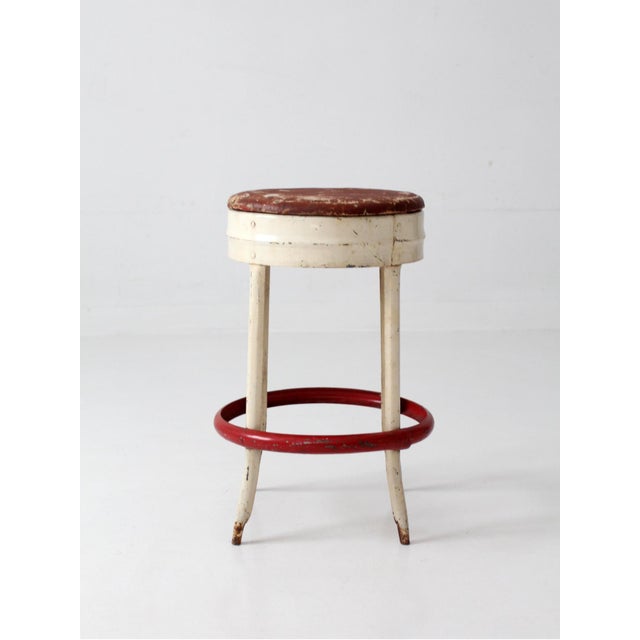 Mid 20th Century Mid-Century Industrial Diner Stool For Sale - Image 5 of 17