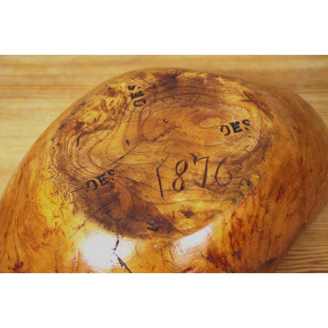 Swedish Birch Burl Bowl, 1876 For Sale - Image 12 of 14
