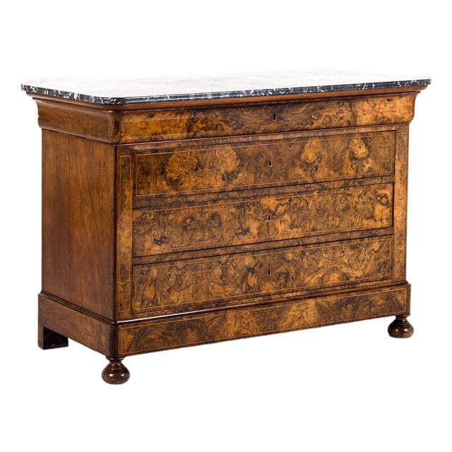 Louis Philippe I Walnut Commode For Sale