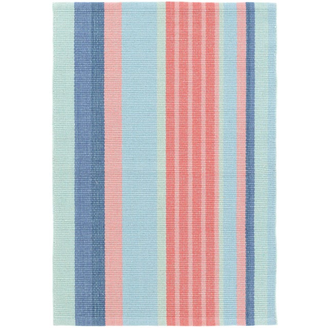 Dash & Albert by Annie Selke Aruba Stripe Woven Cotton Rug, 7' 6" x 9' 6" For Sale In Boston - Image 6 of 6