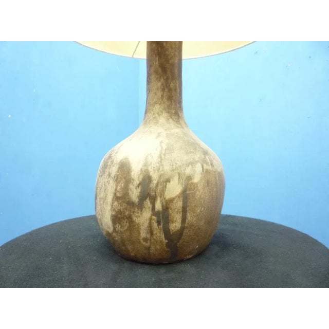 Textile Danish Stoneware Floor or Table Lamp, 1960s For Sale - Image 7 of 9