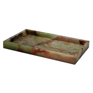 Green Marble Amenity Tray For Sale