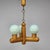 Green Vintage Ceiling Lamp in Wood and Green Glass, 1970s For Sale - Image 8 of 8