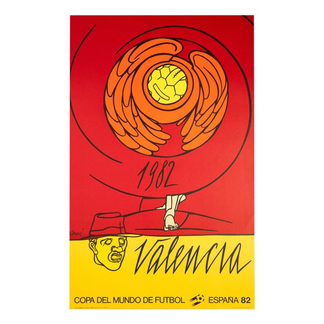 Valerio Adami, Soccer World Cup 1982, Lithograph For Sale