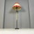 Mid-Century Italian Modern Metal and Brass Floor Lamp with Beige and Red Fabric Shade, 1940 For Sale - Image 4 of 12