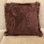 Pair available. Paisley design 24” square feather and down filled pillow with fringed trim. Rust or Burnt Red colored...