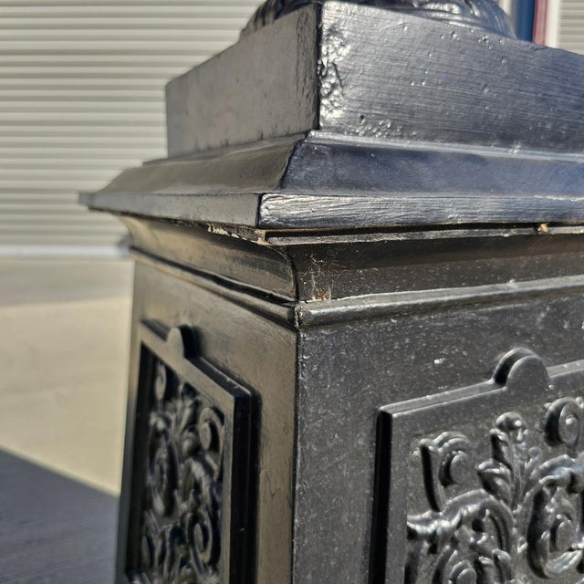 Victorian Aluminum Flower Garden Urn on Base For Sale - Image 15 of 18
