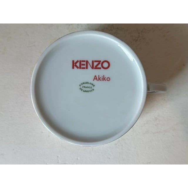 Ceramic Pair of Kenzo Akiko Tea Cup and Saucer, by Des Limoges For Sale - Image 7 of 11