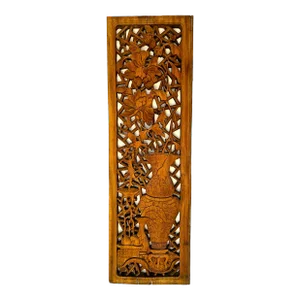 Hand Carved Chinese Antique Panel on the Theme of 100 Antiques