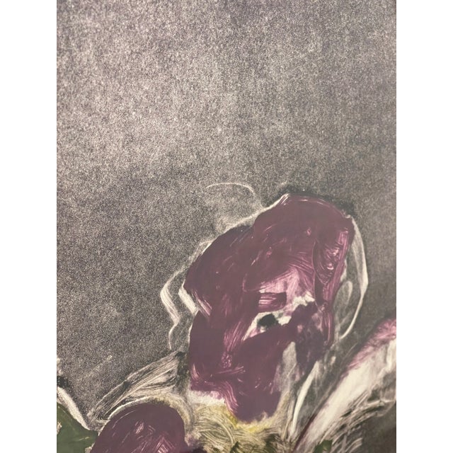 Purple 1970s Fritz Scholder Botanical Monotype "Purple Petunias #2" For Sale - Image 8 of 13