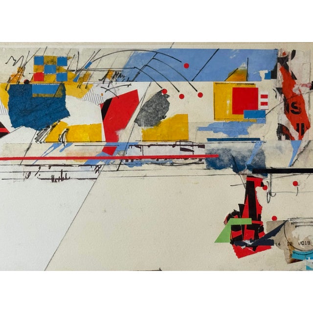 1980s Sam Middleton, Untitled, Drawing Collage and Mixed Media on Paper For Sale - Image 5 of 9