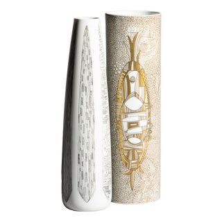Hutschenreuther Porcelain Vases by Hans Theo Baumann & Cuno Fischer, Germany, 1960s, Set of 2 For Sale