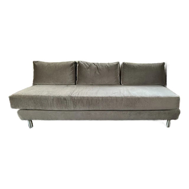 Custom Contemporary Silk Mohair Sofa For Sale