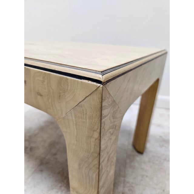 1980s Mid Century Henredon Scene Two Burlwood Side Table For Sale In Philadelphia - Image 6 of 12