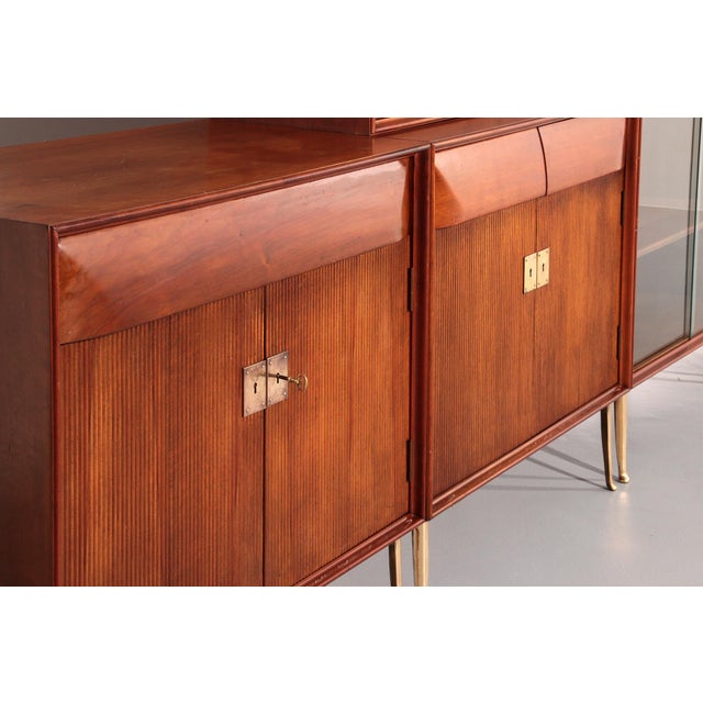 Mid-Century Italian Modular Wall System attributed to Vittorio Dassi, 1950s, Set of 7 For Sale - Image 16 of 17