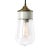 1950s Mid-Century Modern Industrial White Porcelain and Clear Glass Pendant Lamp For Sale - Image 5 of 5