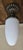 1920s Vintage Art Deco Milk Glass Globe Flush Mount Ceiling Light Hallway Entry Fixture For Sale - Image 5 of 11