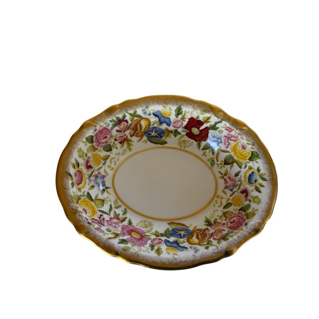 Hammersley Vintage Hammersley "Queen Anne" Bone China Oval Vegetable Serving Bowl England 1940s-1950s For Sale - Image 4 of 7