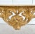 Rococo Italian Carved Wood and Travertine Serpentine Console Table For Sale - Image 3 of 13