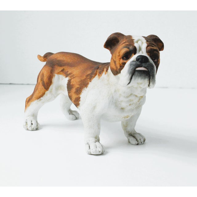 Charming lifelike Bulldog hand-painted with realistic details and features. A sweet vintage addition to your personal...