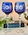 This is for 2 Bohemian Cobalt Blue Cut to Clear wine goblets. These glasses are decorated with fan, diamond, star and fan...