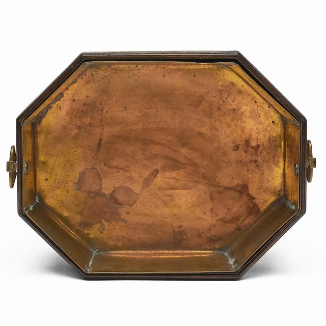 Wood Antique 18th Century George III Mahogany Brass Bound Octagonal Wine Cooler or Jardiniere For Sale - Image 7 of 7