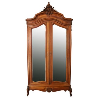 C. 1900 Antique French Armoire Closet For Sale