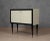 Black Mid-Century Cream Glass and Brass Dry Bar, 1950s For Sale - Image 8 of 11