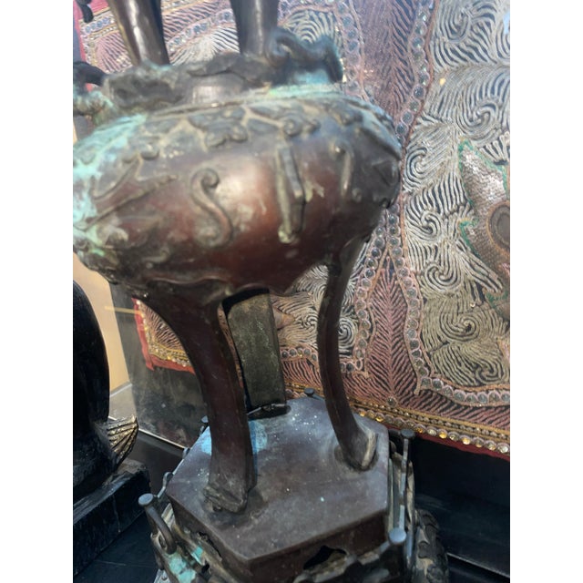 Late 19th Century Late 19th Century Japanese Meiji Period (1868-1912) Bronze ‘Koro’ or Incense-Burner For Sale - Image 5 of 12