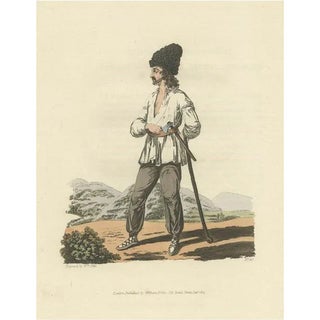 Miller, Illustration of a Peasant, 1804, Hand-Colored Print For Sale