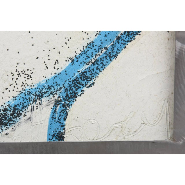 Signed Robert Bery Oil on Canvas Rectangle Painting Titled" Guns and Roses" For Sale - Image 11 of 11