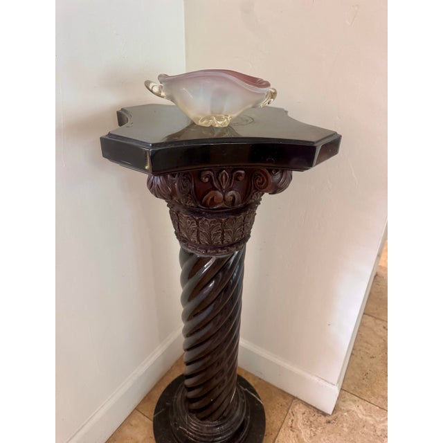 Vintage Murano Pink and Opalescent Glass Bowl Catchall For Sale - Image 9 of 12
