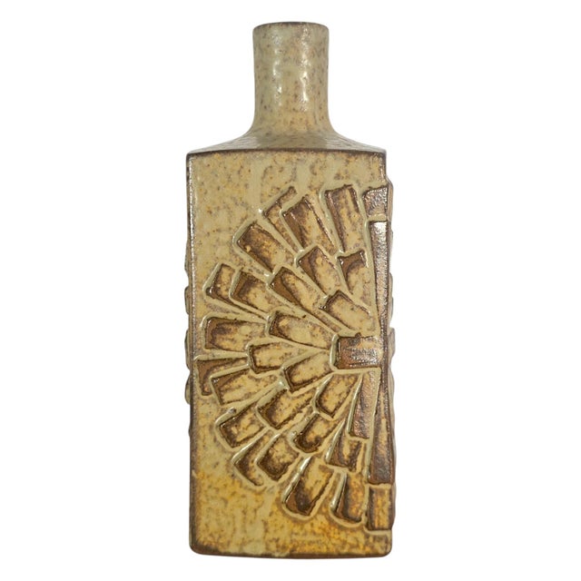 1960s 1960s Otagiri Omc Japanese Sunburst Stoneware Bud Vase For Sale - Image 5 of 10