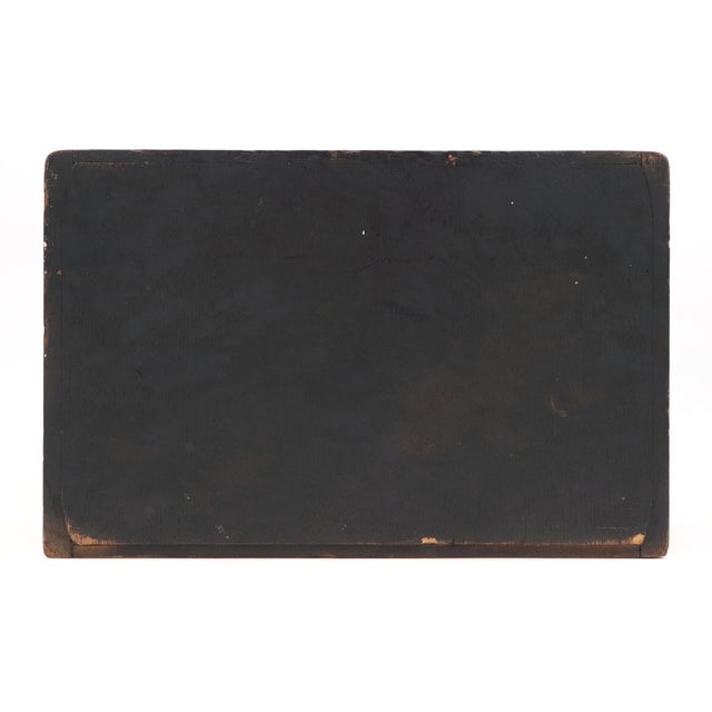 Black Vintage Four Drawer Tabletop Oak Card File For Sale - Image 8 of 8
