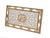 Tan 58" Chinese Rectangular Flower Birds Geometric Wood Wall Panel For Sale - Image 8 of 11