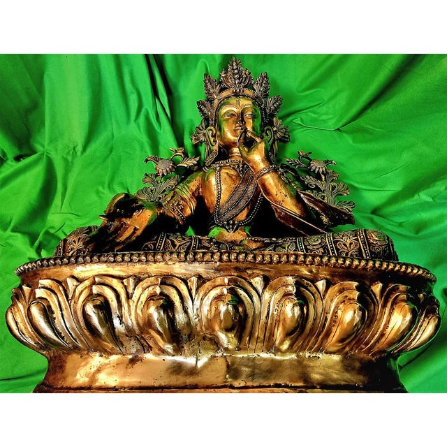 Metal Tibetan Buddha Sculpture, 18th-Century, Bronze For Sale - Image 7 of 18