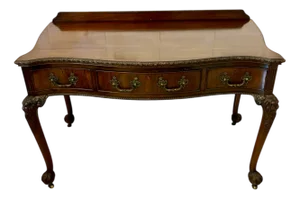 Antique Victorian Carved Mahogany Console Table, 1880