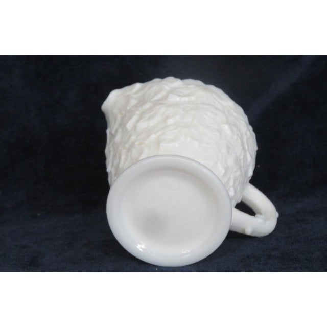 Mid 20th Century Westmoreland Bramble Maple Leaf Pattern White Milk Glass Creamer Pitcher For Sale - Image 13 of 17