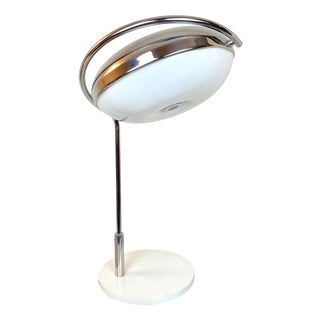 Chrome & Acrylic Glass Adjustable Table Lamp from Reggiani, Italy, 1970s For Sale