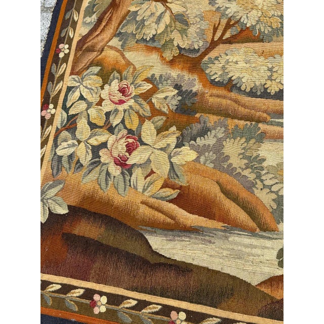 Antique French Handwoven Aubusson Tapestry, 1890s For Sale - Image 11 of 18