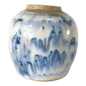 19th Century Rare and Unusual Chinese Abstract Blue and White Ginger Jar