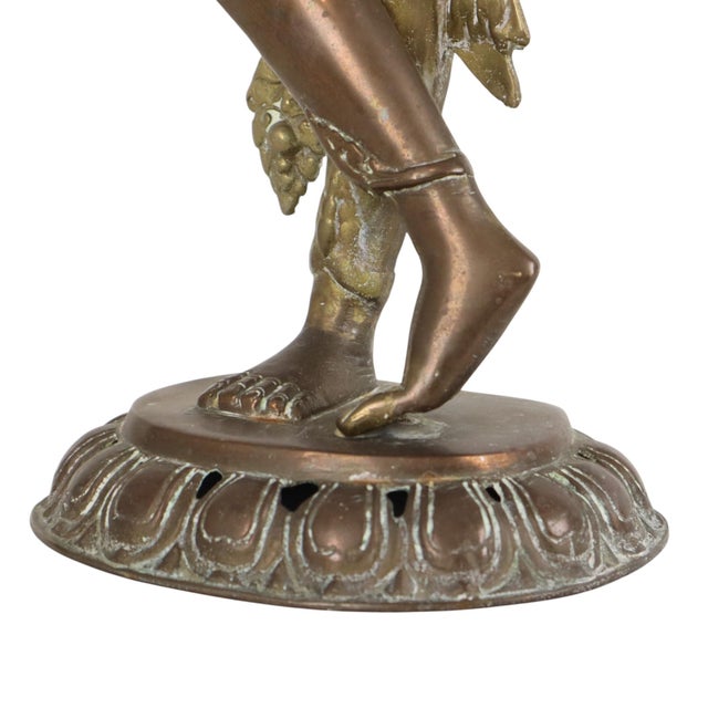 Large Brass Sculpture of Mayadevi, 1950s For Sale - Image 11 of 15