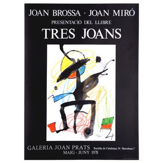 Tres Joans Exhibition Poster after Joan Miró For Sale