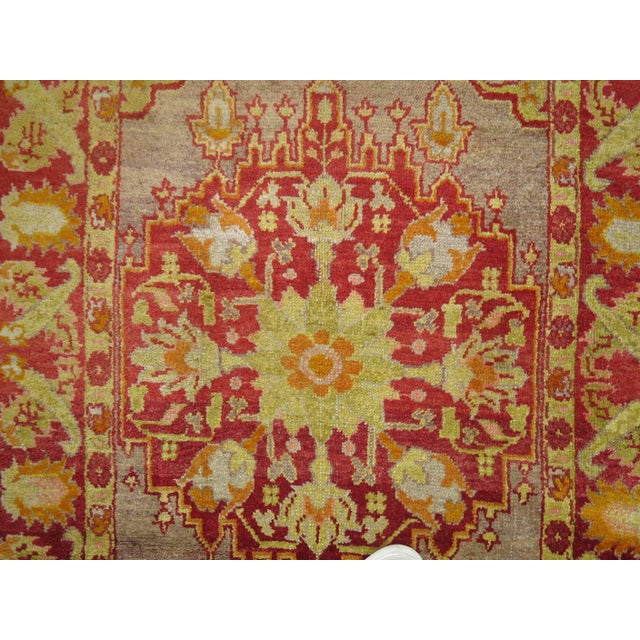 Antique Zabihi Collection Turkish Oushak Rug with Lime Green Accents - 3'10" x 6'1" For Sale - Image 10 of 12