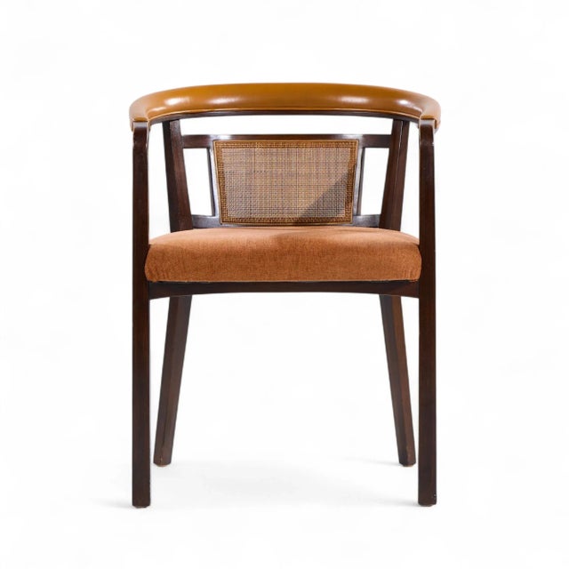 Mid 20th Century Edward Wormley for Dunbar Mahogany and Cane Dining Chairs - Set of 4 For Sale - Image 5 of 13