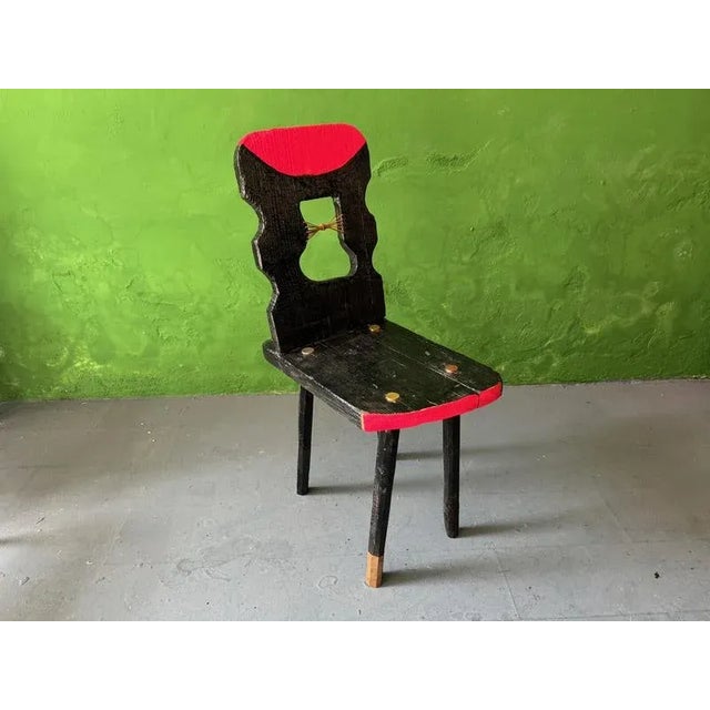 Black peak of a century chair by markus friedrich staab one of a kind dimensions: d 37 x w 58 x h 95 cm. Materials: wood,...