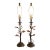 Vintage Table Lamps With a Sculptural Tree Branch Motif Featuring Delicate, Amber Glass Leaves. Crafted in an Organic - a Pair For Sale